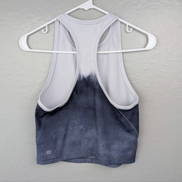 Athleta Shanti Blue Tie-Dye Crop Top XS - Picture 2 of 3